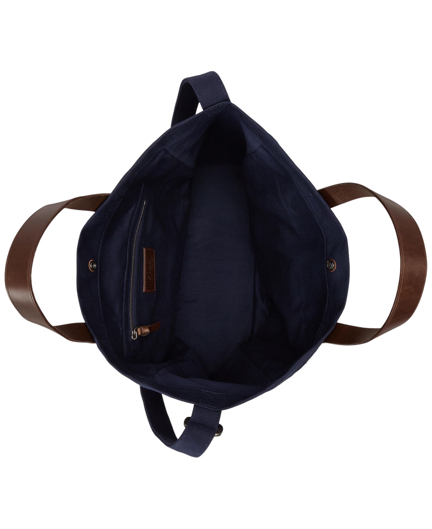 Мужская сумка Polo Ralph Lauren Polo Bear Canvas Shopper Tote, цвет: Тёмно-синий — фото 4