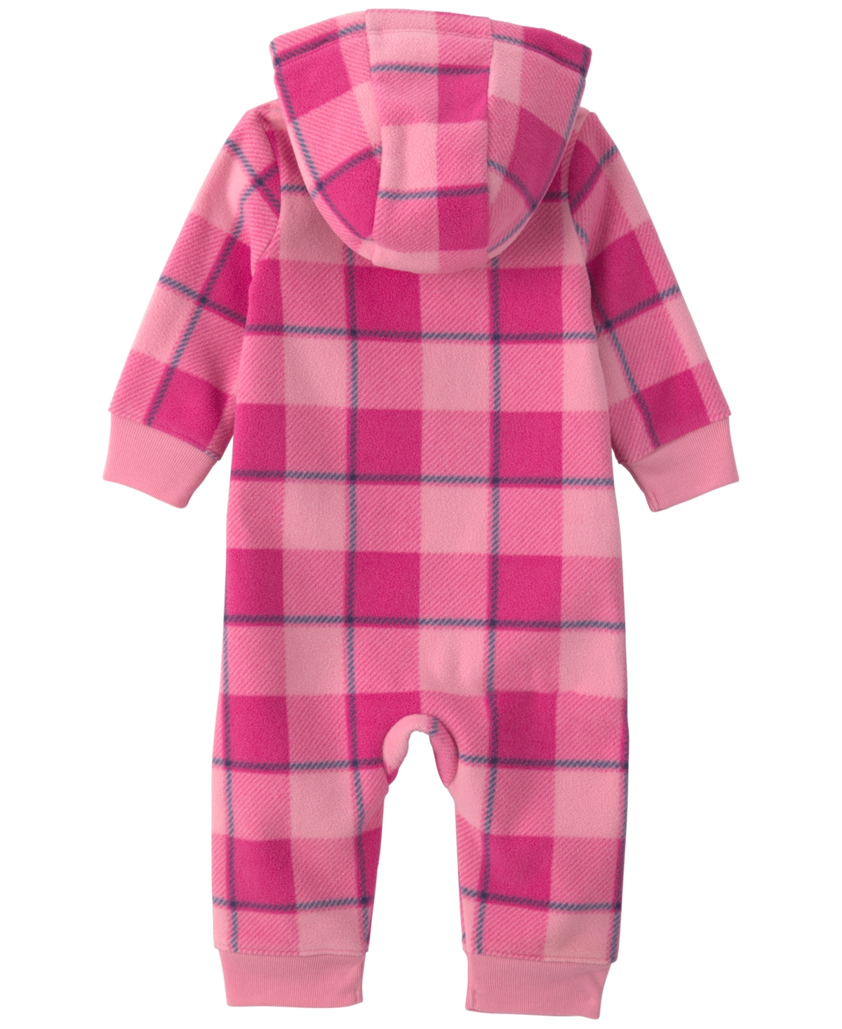 Carter's Baby Girls' Buffalo Check Fleece Zip-Up Hooded Jumpsuit