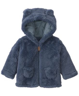 Baby Boys' Bear Ears Hooded Full-Zip Fleece Jacket