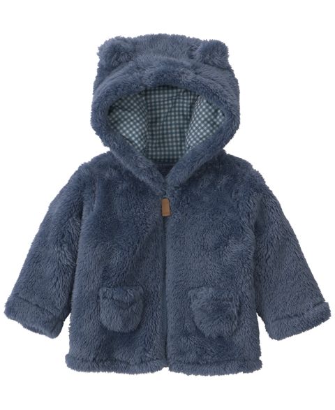 Куртка Carter's Or Teddy Fleece Hooded Zip-Up Jacket для малышей, цвет: Синий