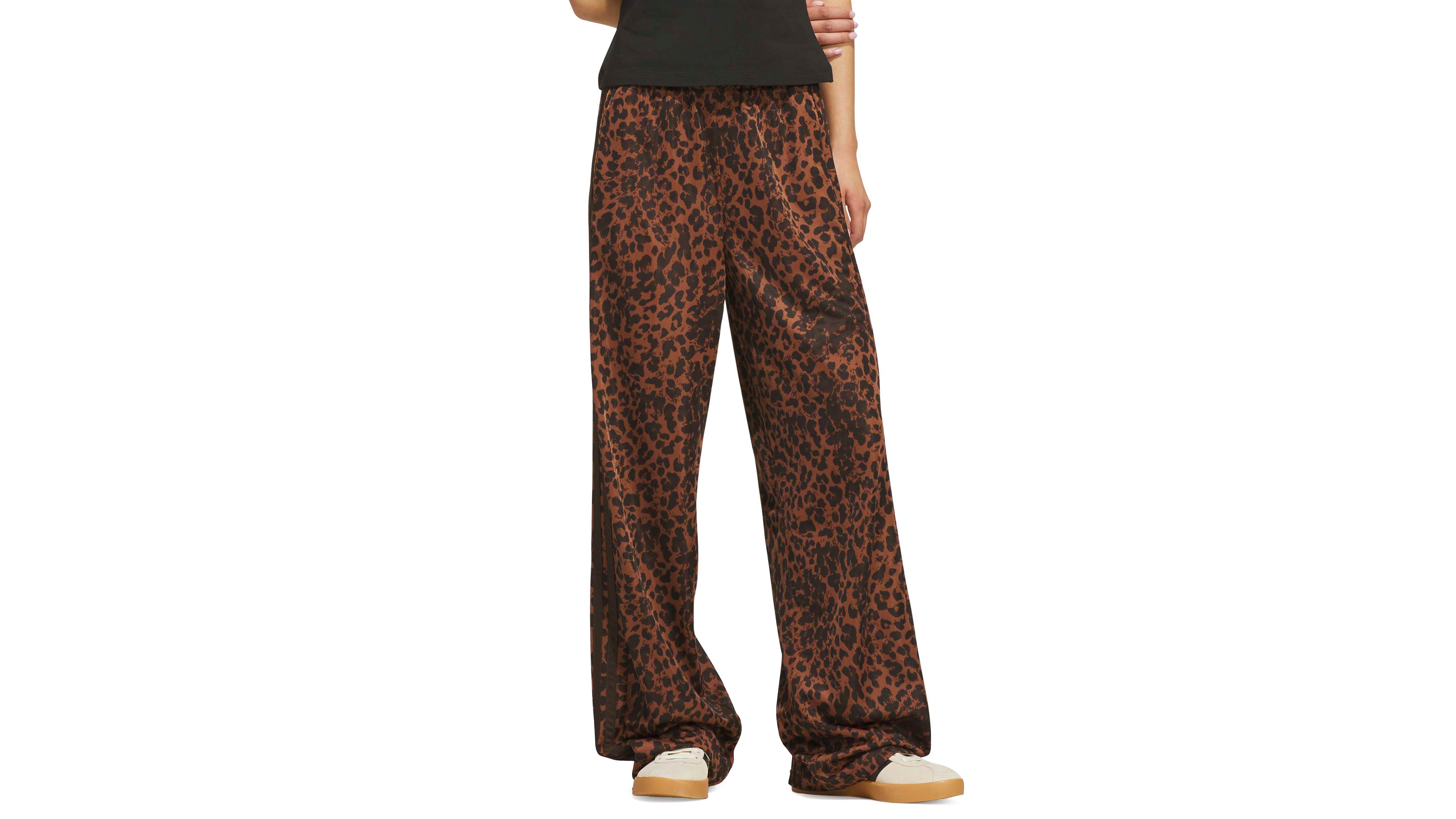 adidas Women's Dayready High-Rise Wide-Leg Leopard-Print Pants