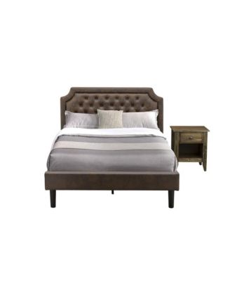 GB25F-1GA07 2-Piece Granbury Bedroom Set with Frame and a Distressed Jacobean End Tables