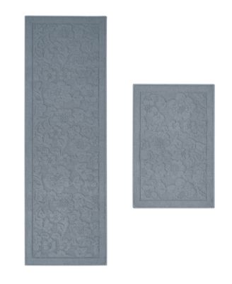 Hi-Low Tufted Skid-Resistant  2-Piece Rug Set