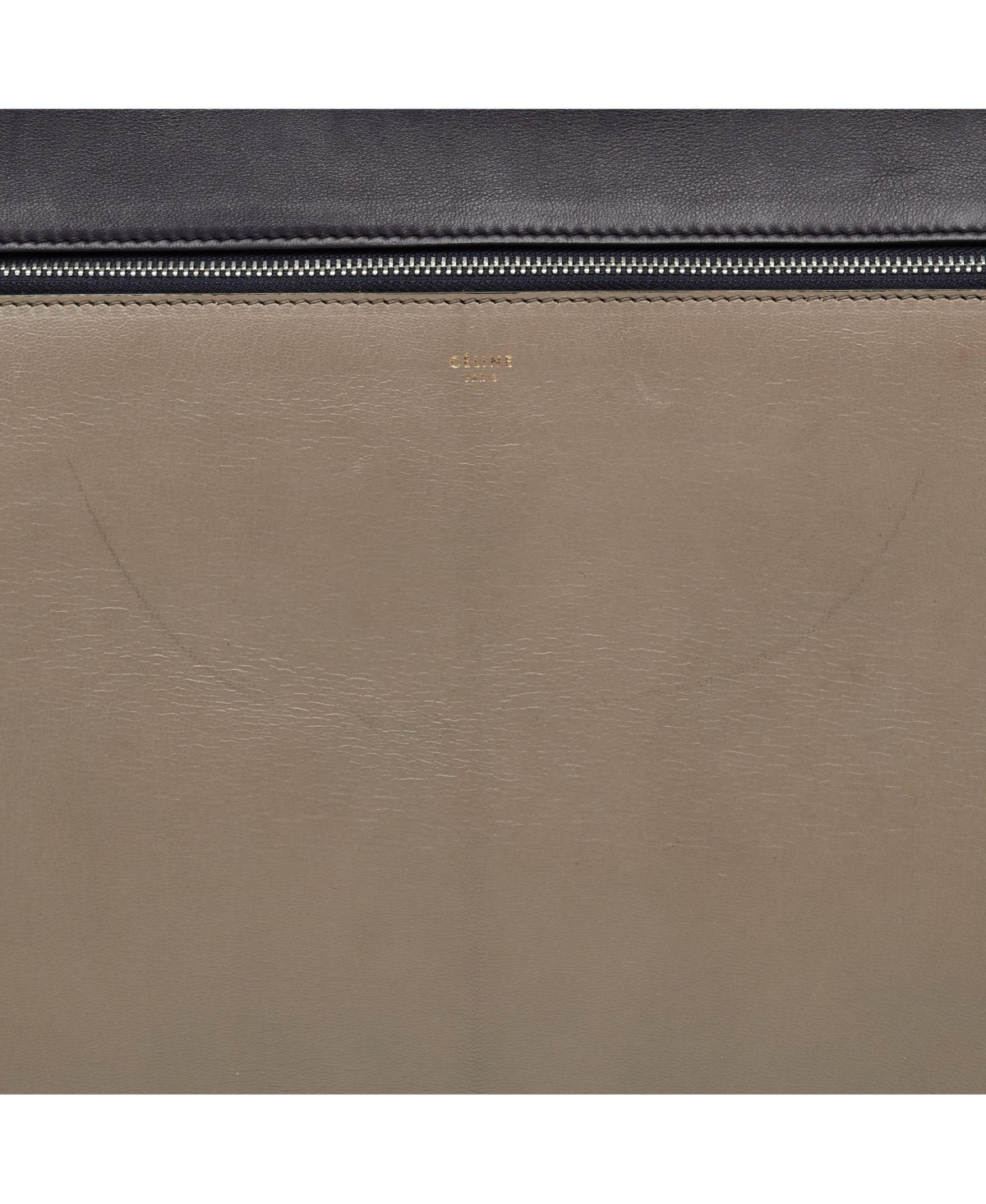 Pre-Owned Celine Women's Edge Large Two-Tone Leather Top Handle Bag