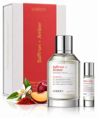 Plus Saffron + Amber Eau de Parfum 2pc Fragrance Gift Set, 3.4 fl oz Perfume Spray