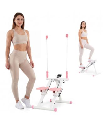 Stair Stepper with Detachable Handlebar LCD Monitor Frame