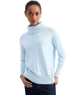 Women's Steph Turtleneck Long-Sleeve Side-Zip Sweater