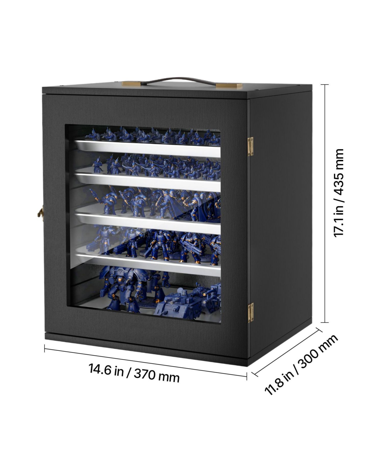 Детские кейсы для хранения SUGIFT Wooden 5-Tray Magnetic Miniatures Storage Case, Ages 14+, цвет: Красный — фото 3