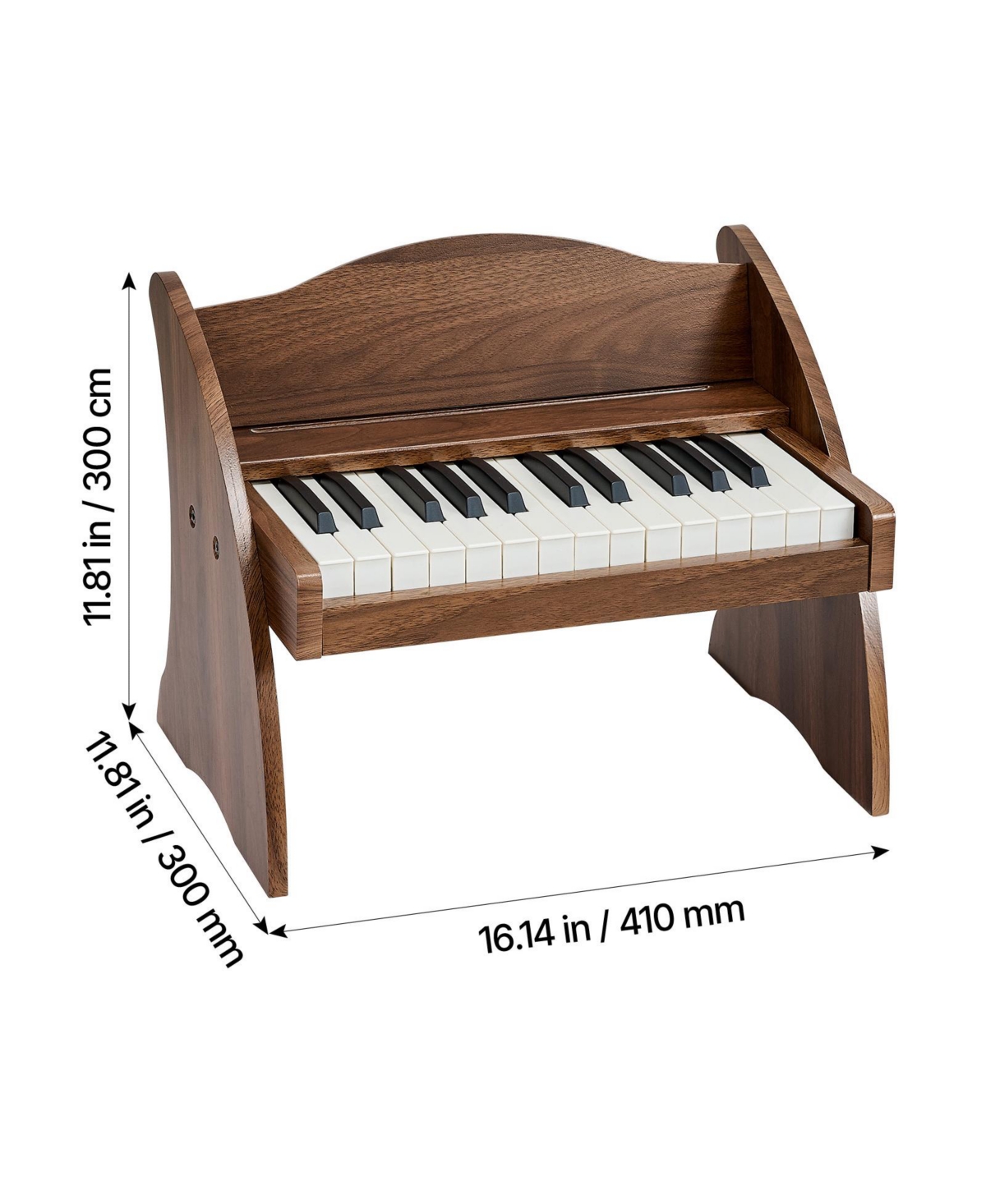 Sugift 25-Key Wooden Dual-Power Digital Piano Keyboard, Ages 2+