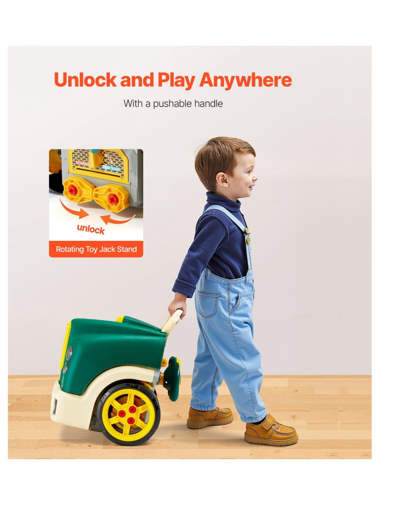 Детские игрушки SUGIFT Mechanic Engine Lights, Sounds and Steering Wheel 60-Piece Playset, Ages 3+, цвет: Зелёный — фото 6