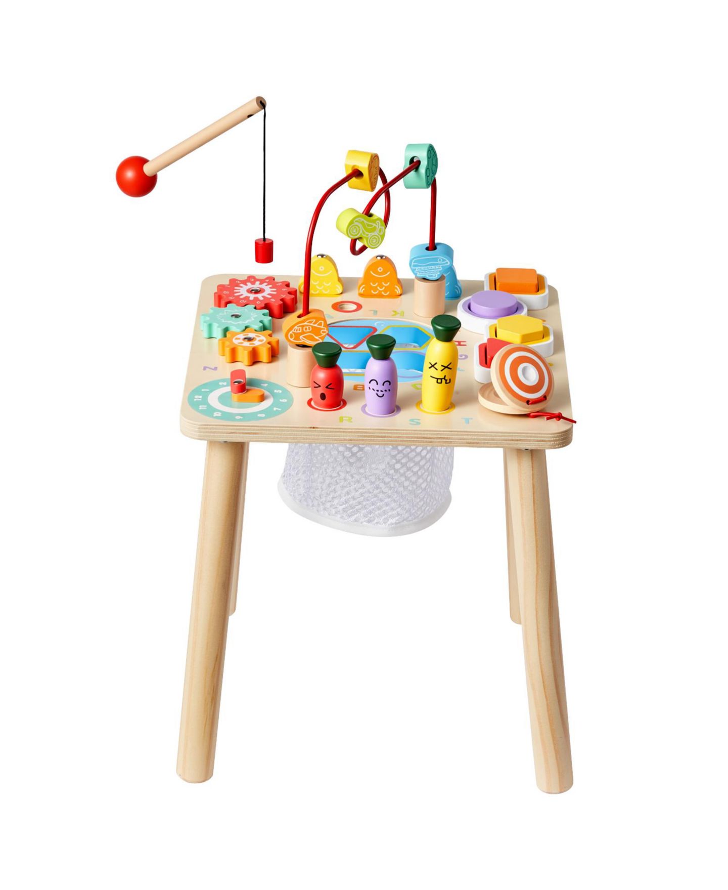 Детская игрушка SUGIFT 8-in-1 Shape Sorting Activity Table, Ages 6 Months+, цвет: Натуральный — фото 2