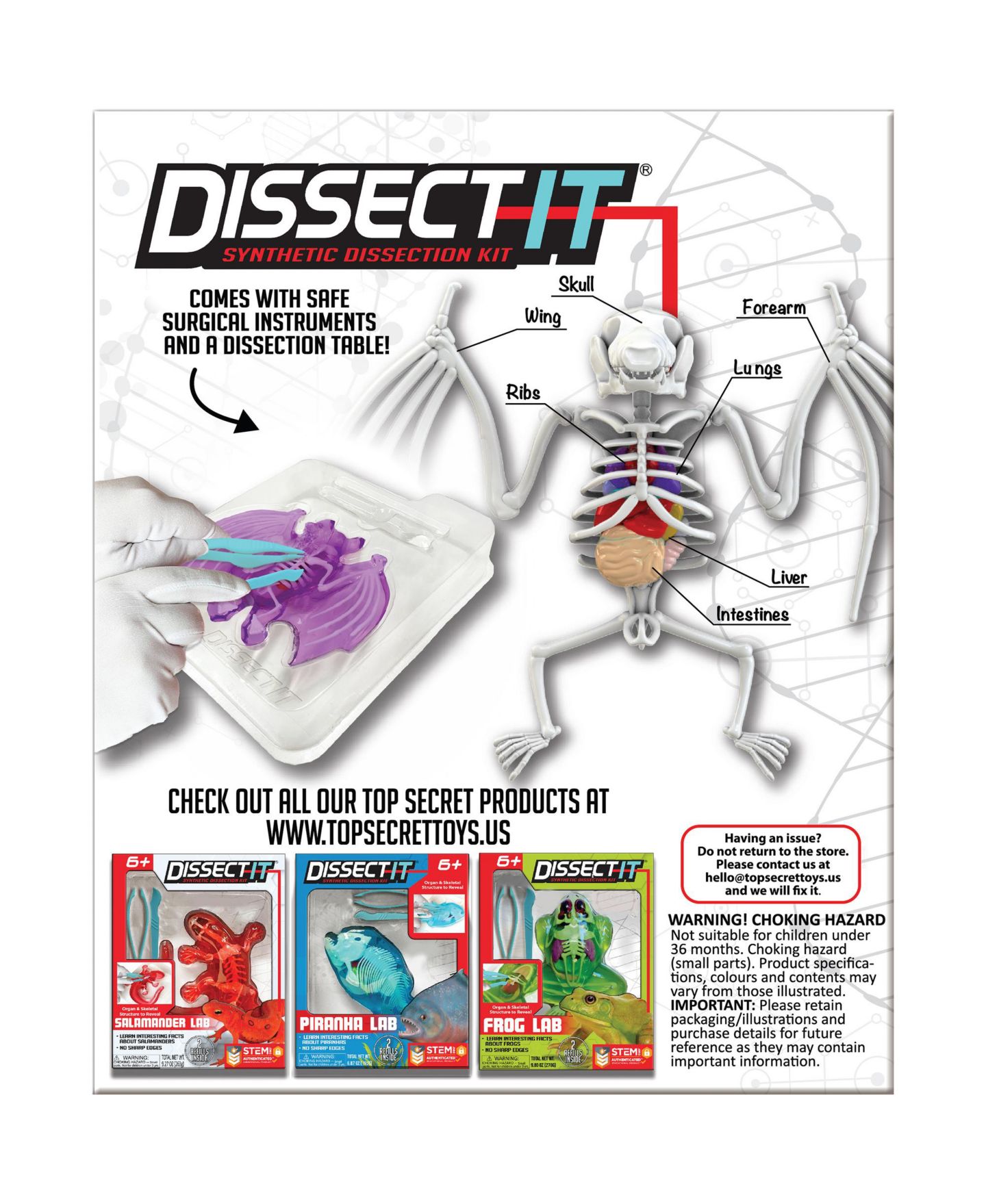 Детские игрушки Dissect-It Bat Lab Realistic Dissection Kit, Ages 6+ — фото 3
