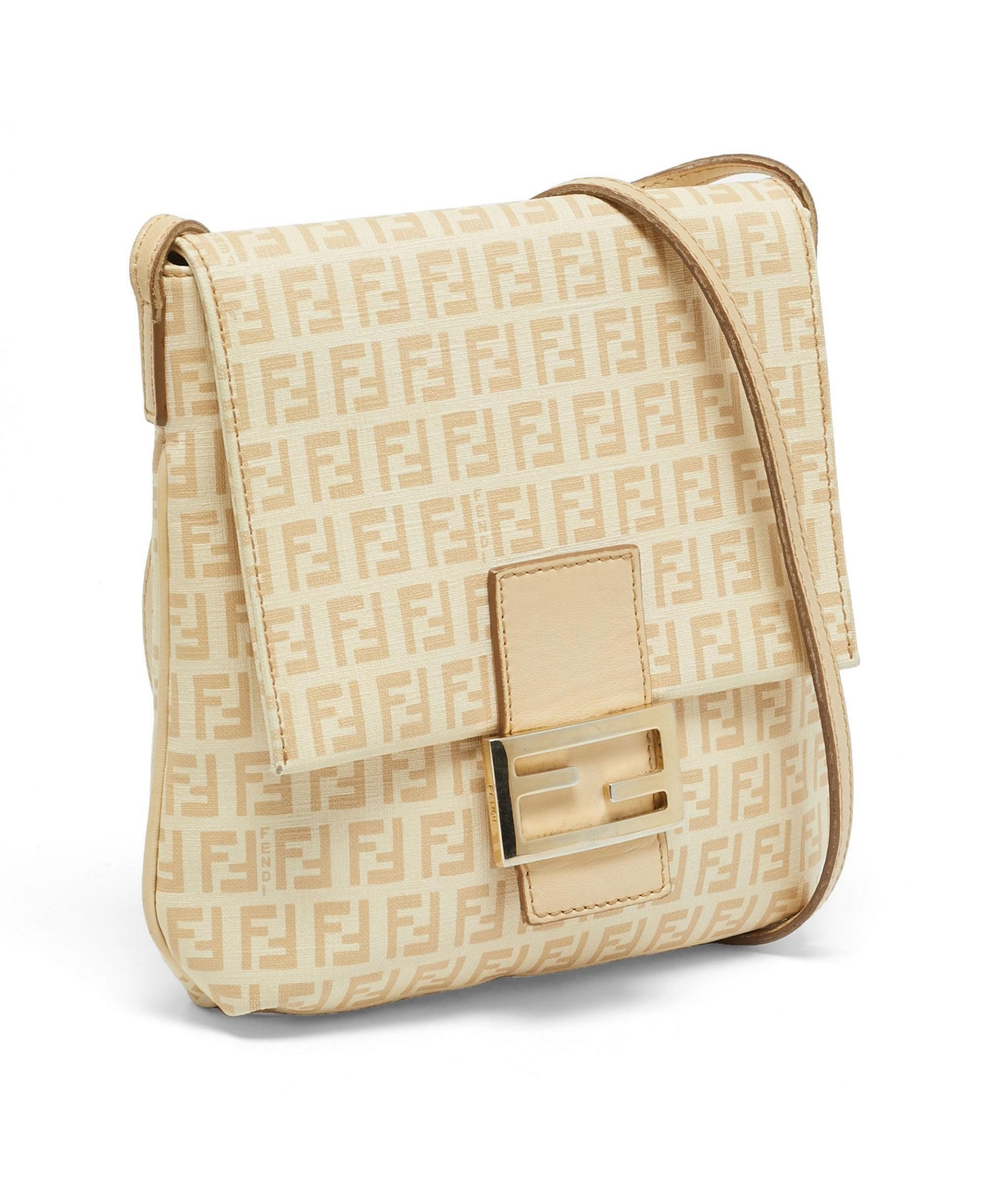 Pre-Owned Fendi Women's Zucchino Coated Canvas Messenger Bag