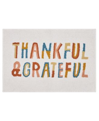 Thankful Grateful Microfiber Bath Rug, 20" x 30"