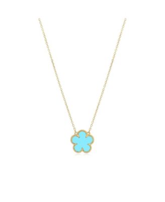 Single Spring Flower Necklace 14K Gold-Plated Sterling Silver