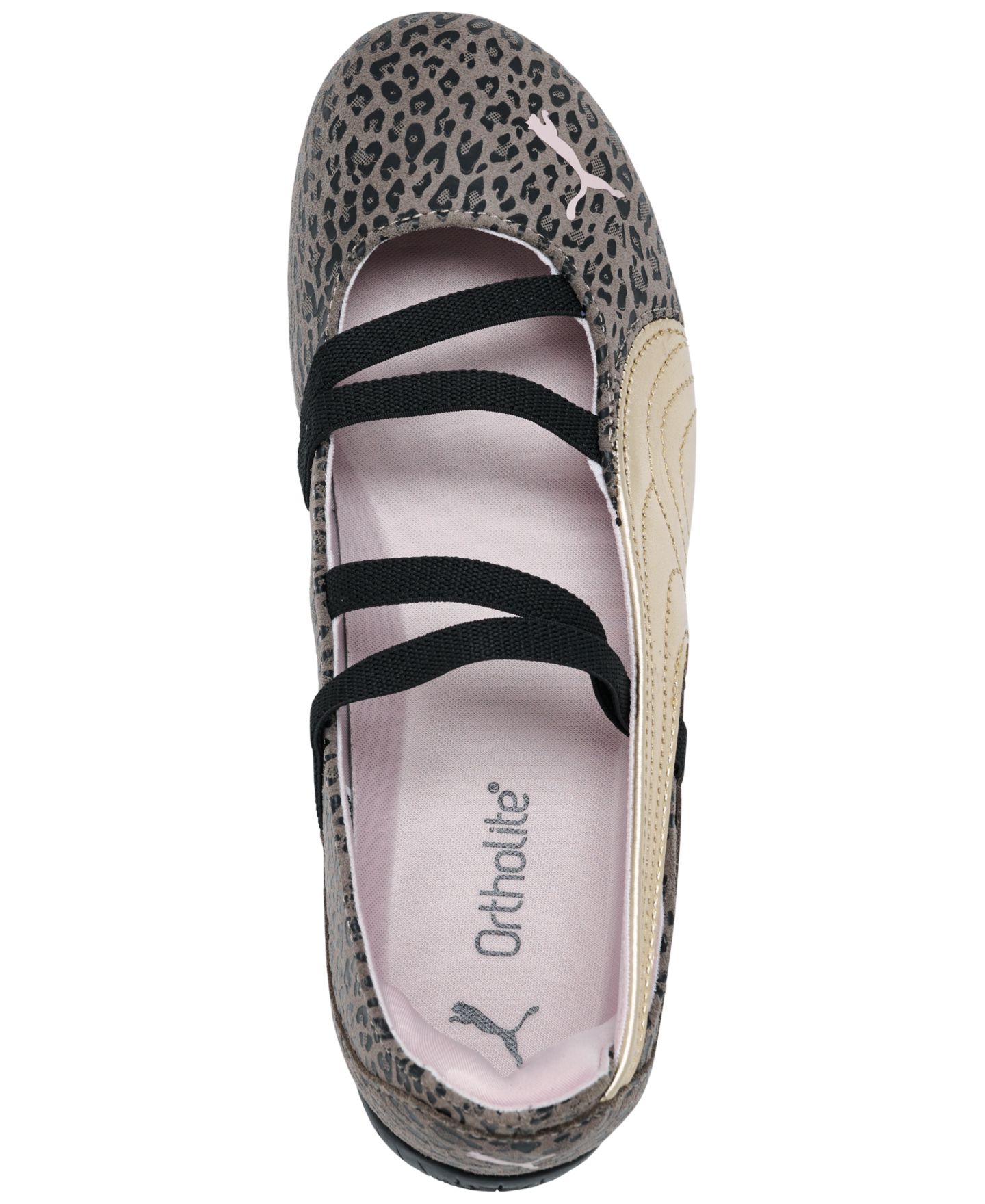 Детские кроссовки Puma Speed Cat Ballet Leo Mary Jane Lifestyle для девочки, цвет: Серый / Бронзовый — фото 5