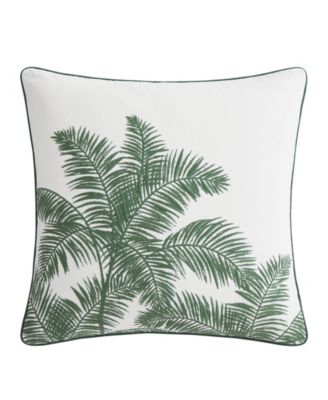 Shaded Palms Durable Cotton Canvas Zipper Closure Decorative Pillow, 20" x 20"