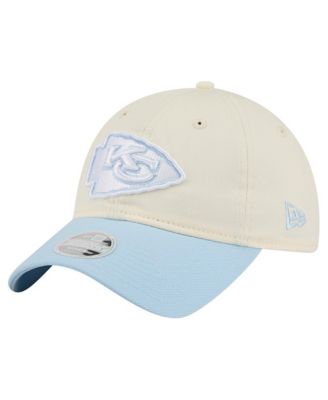 Women's Cream/Coastal Blue Kansas City Chiefs 9TWENTY Adjustable Hat
