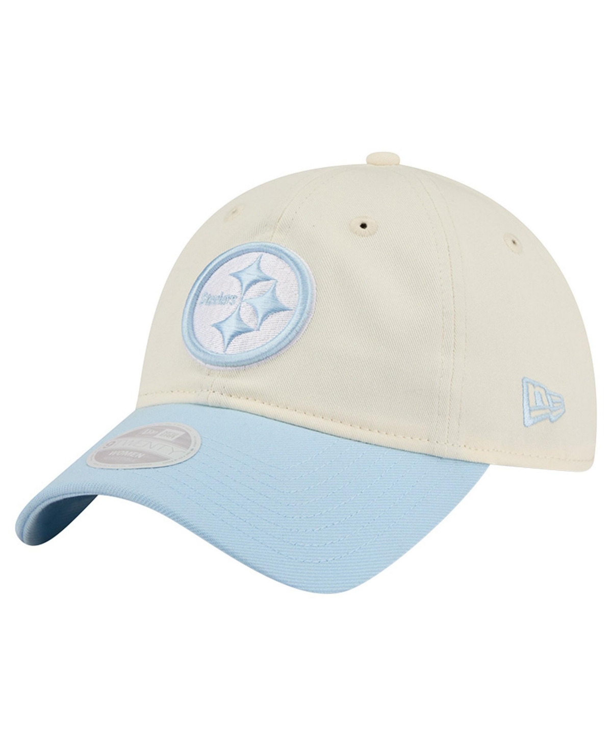 New Era Women's Cream/Coastal Blue Pittsburgh Steelers 9TWENTY Adjustable Hat - Cream, Coastal Blue