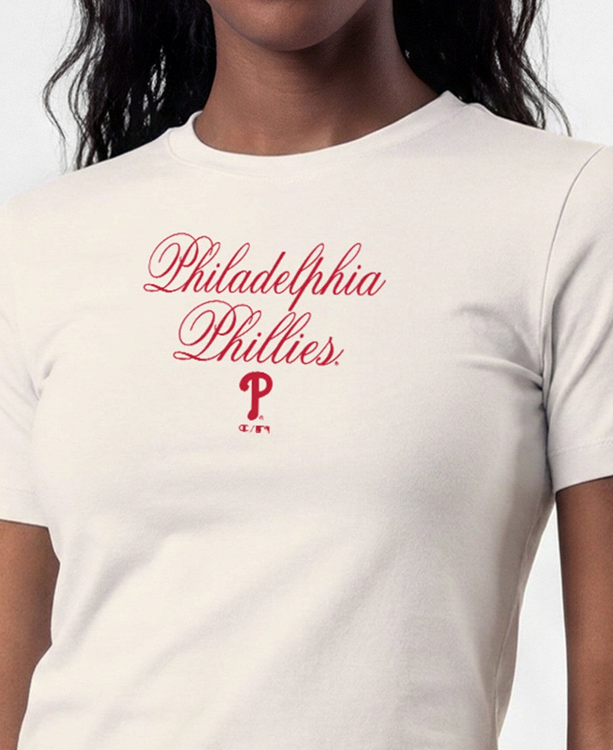 Champion Women's Philadelphia Phillies Soft-Touch Cropped T-Shirt