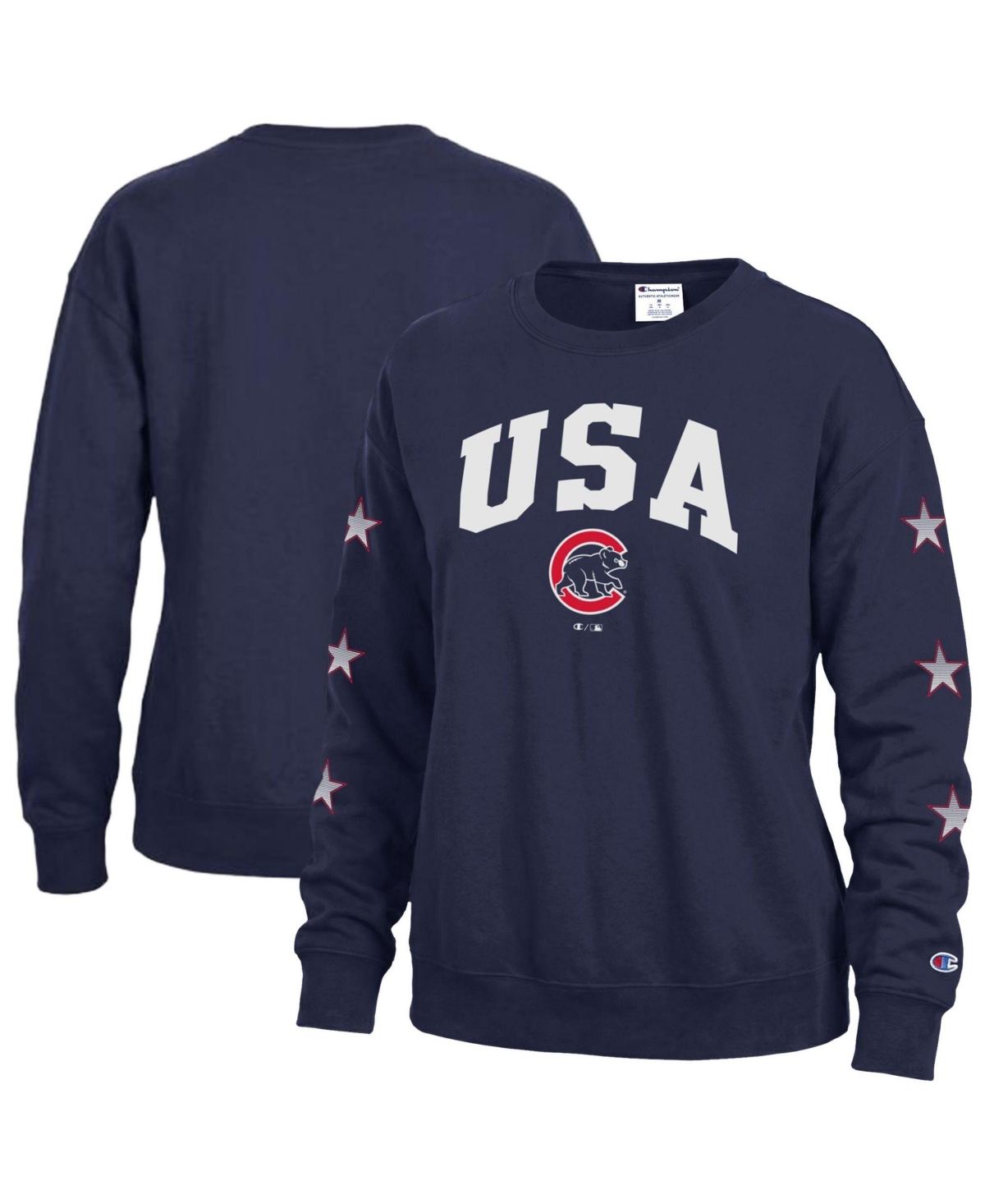 Champion Women's Chicago Cubs Fleece Graphic Crewneck Sweatshirt