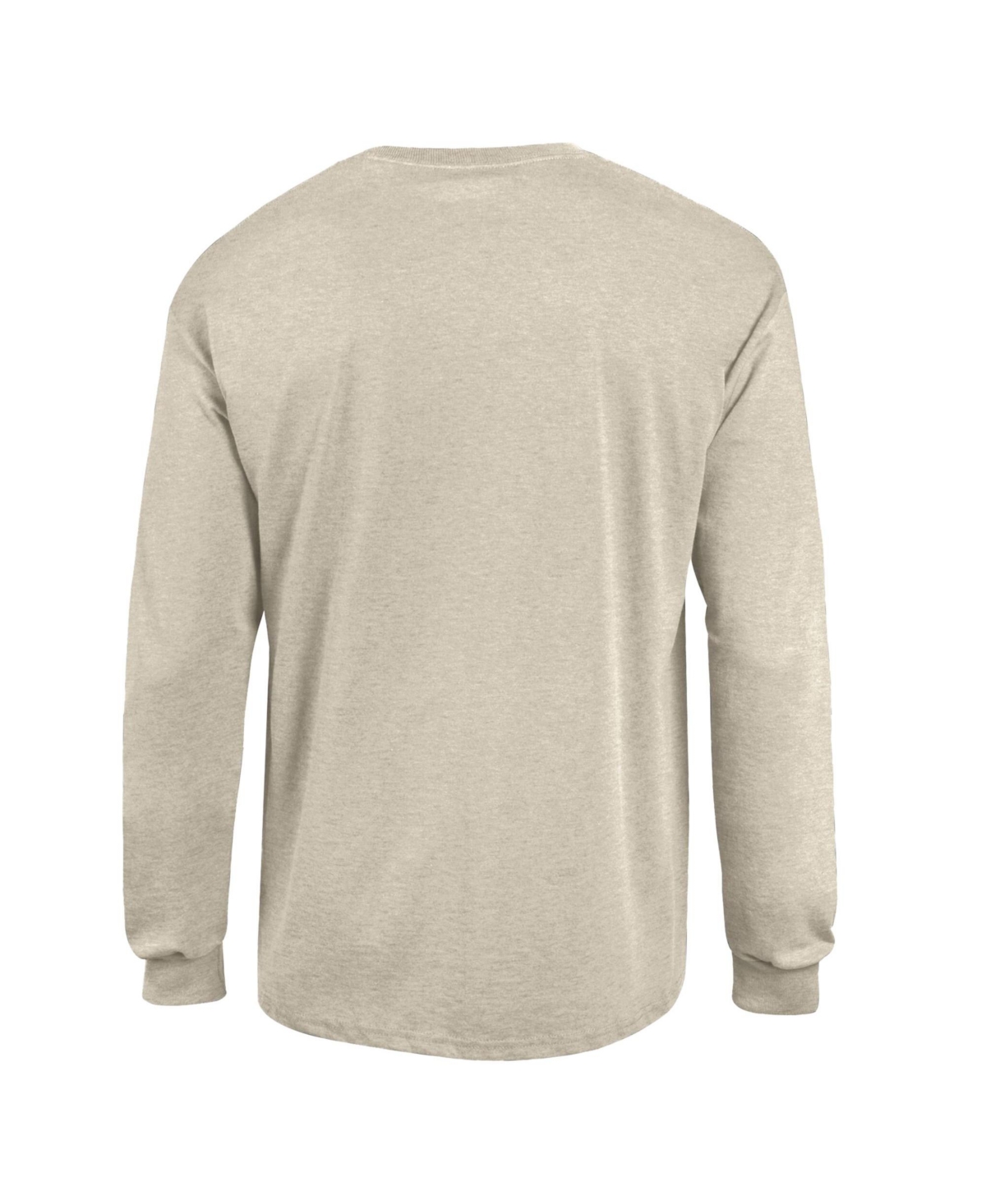 Champion Men's Heather Oatmeal Texas Tech Red Raiders Neutral Arch Long-Sleeve T-Shirt