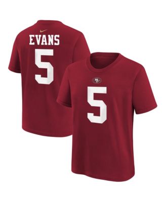 Big Boys and Girls San Francisco 49ers Mike Evans Name & Number Screen-Printed T-Shirt