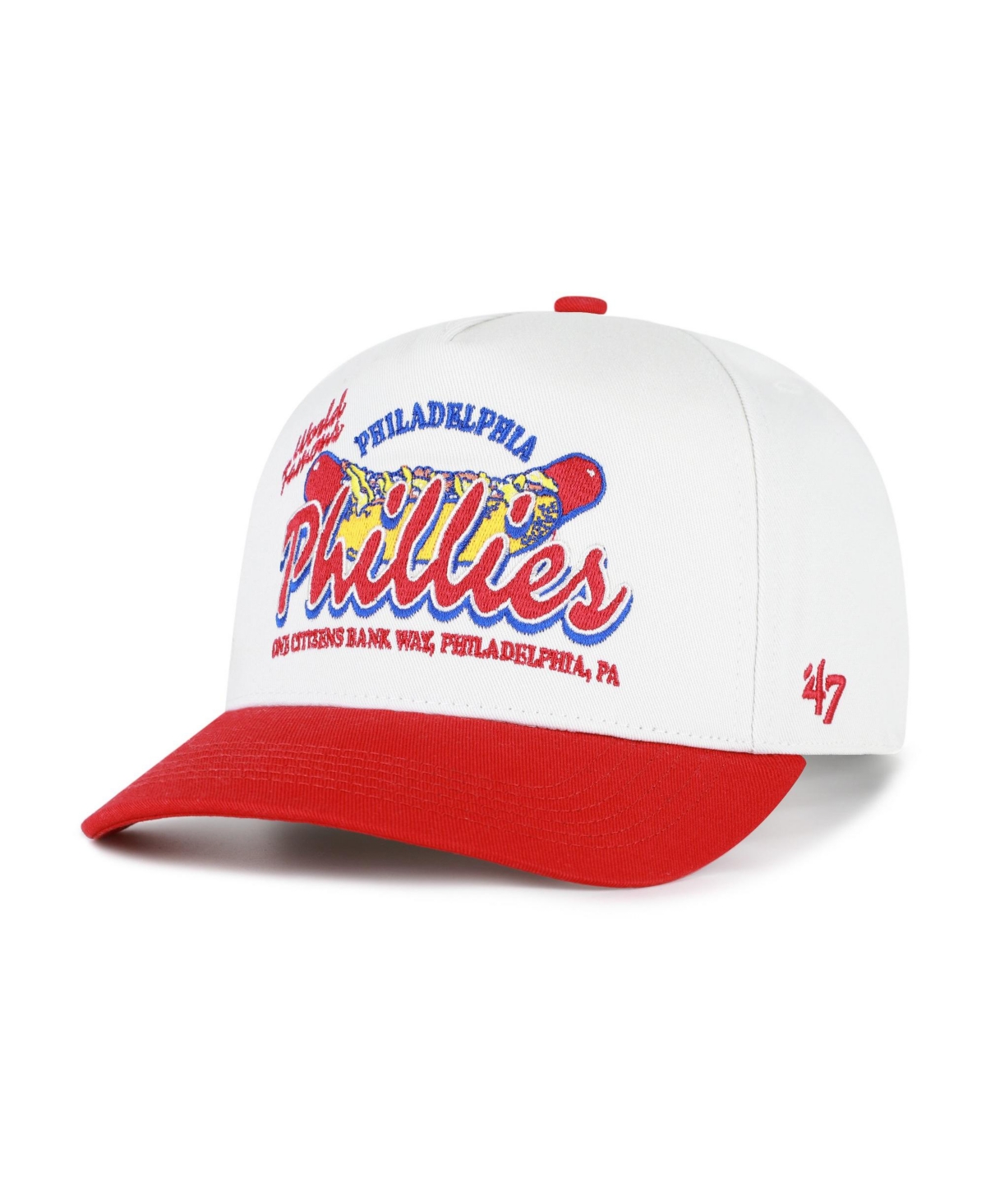 '47 Brand Men's White/Red Philadelphia Phillies Glizzy Collection Hitch Adjustable Hat