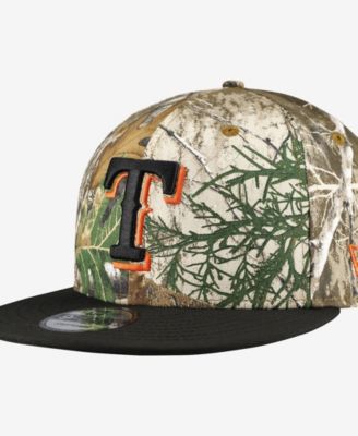 Men's Camo Texas Rangers Realtree Orange Pop 9FIFTY Snapback Hat