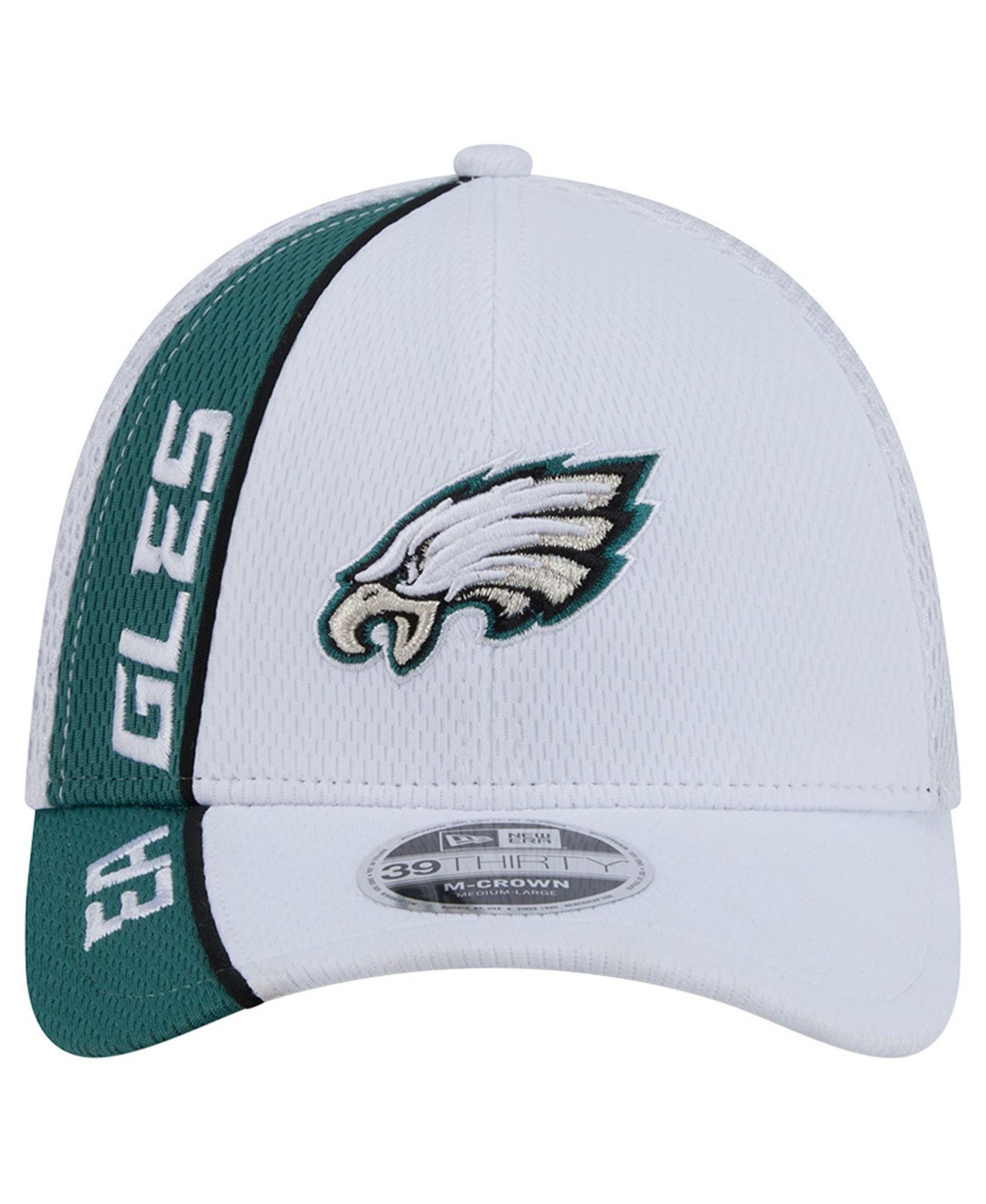 Мужская кепка New Era White/Midnight Green Philadelphia Eagles Dash 39THIRTY Flex Hat — фото 7