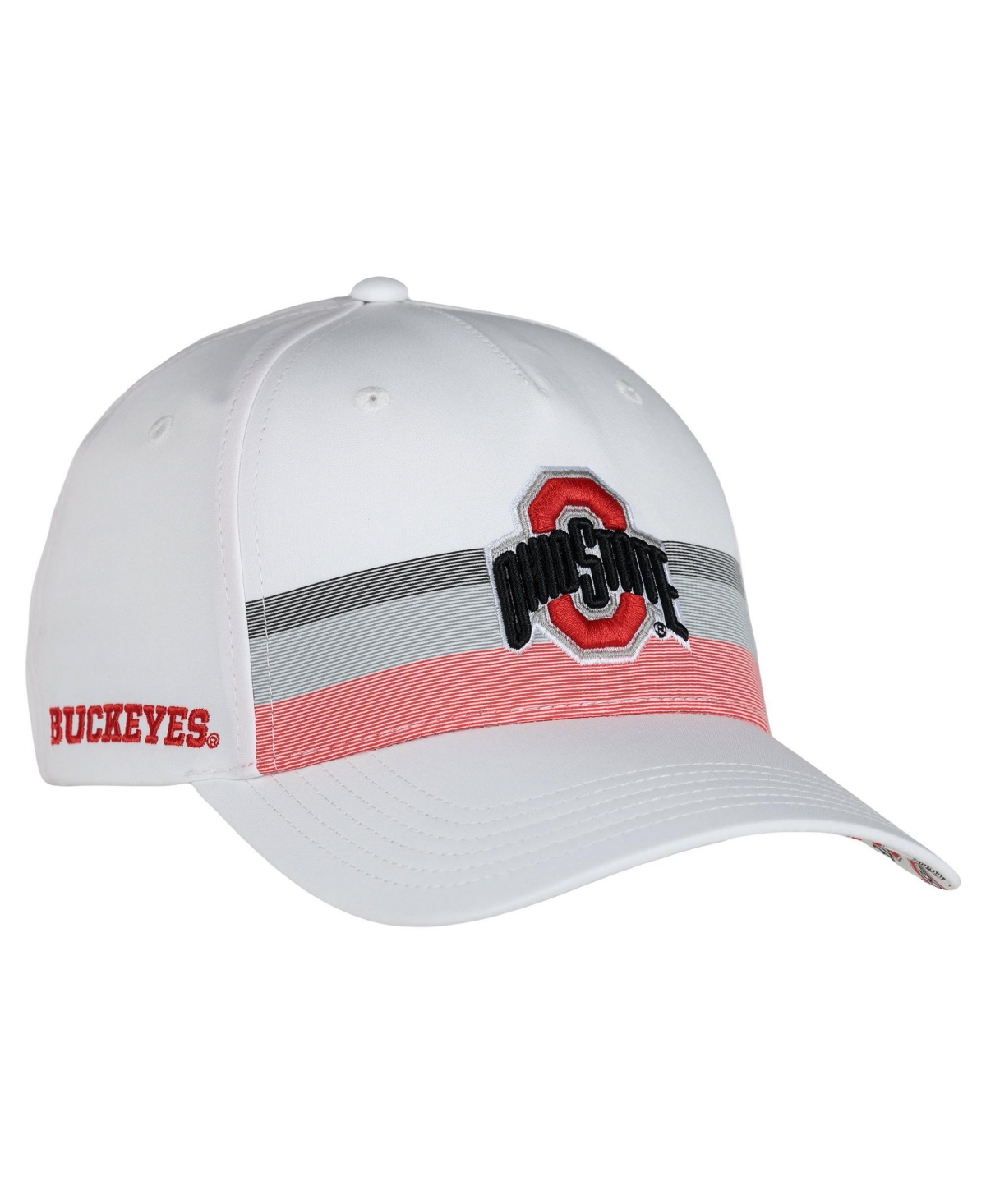 Ahead Men's and Women's White Ohio State Buckeyes The Sideline Adjustable Hat