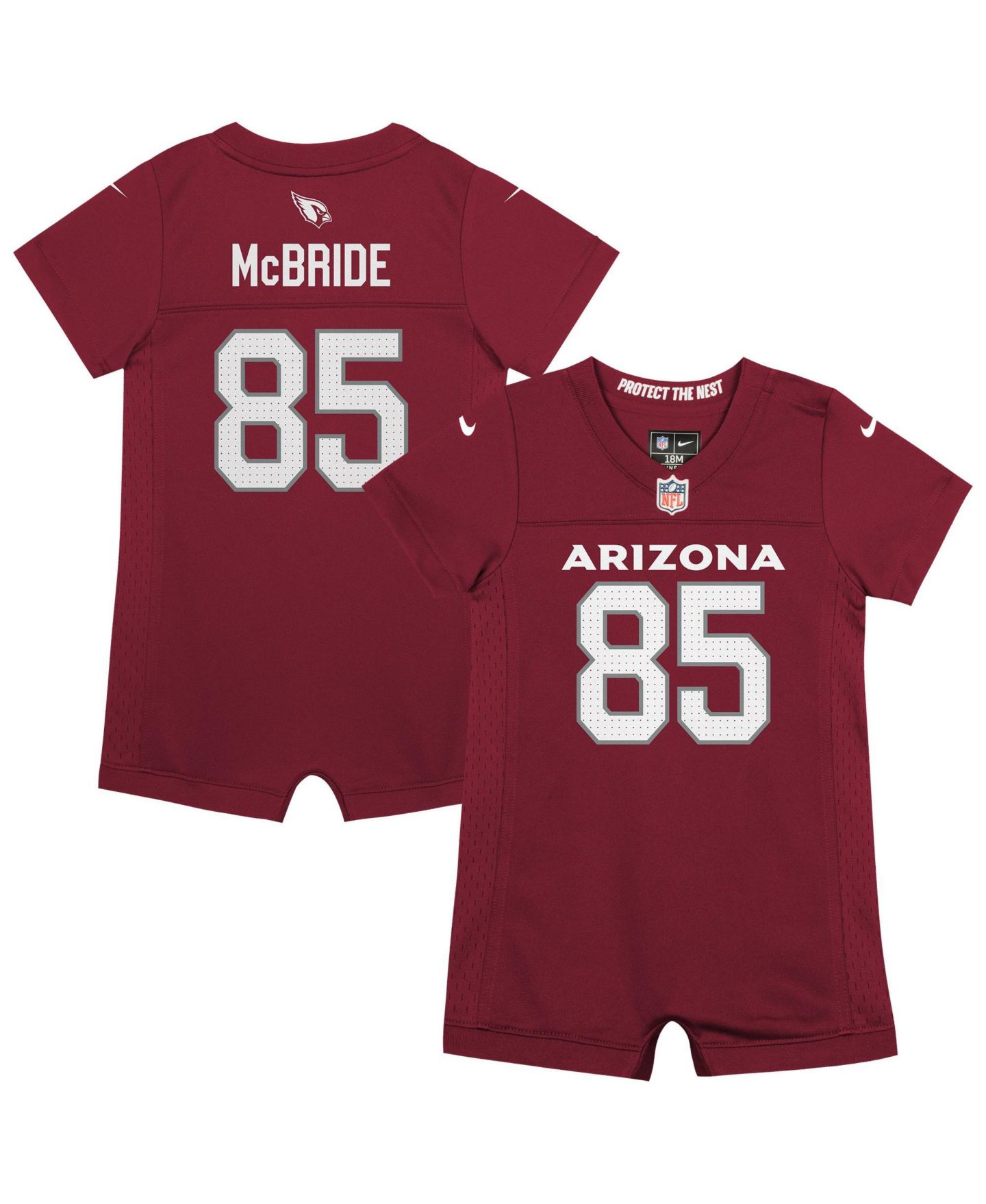 Комбинезон Nike Arizona Cardinals Trey McBride Short-Sleeve Romper Jersey для малышей — фото 1