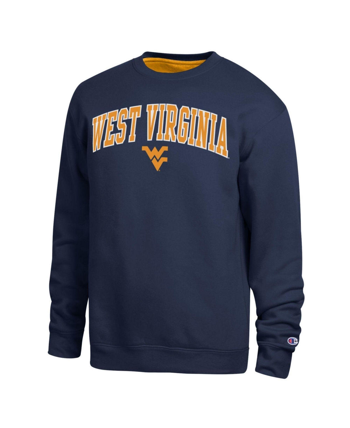 Champion Men's Arch West Virginia Mountaineers Classic-Fit Long-Sleeve Sweatshirt