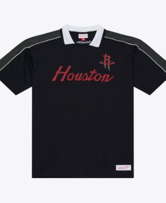 Men's Houston Rockets Sewn-On Stripe Polo Shirt