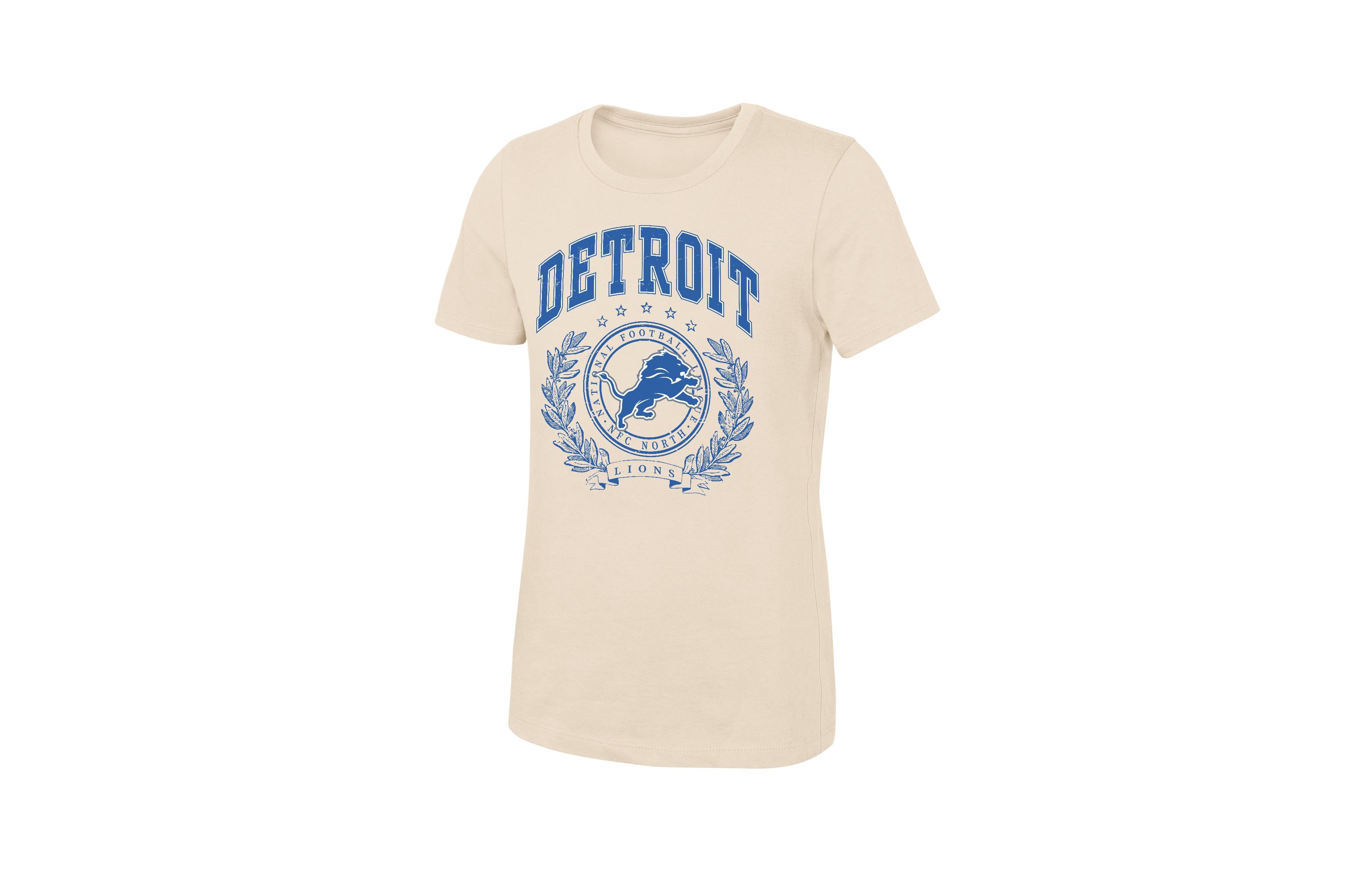 Outerstuff Girls' 4-16 Undefeated Detroit Lions Screen-Print Regular-Fit T-Shirt