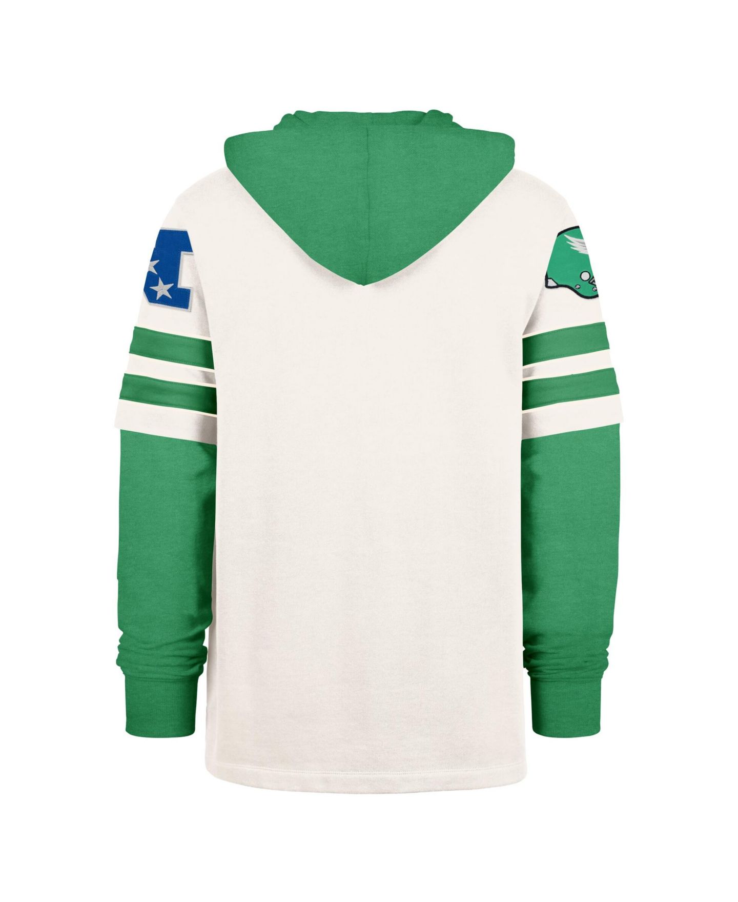 Мужские худи '47 Brand Cream Philadelphia Eagles Split Zone Cornerback Duo Lacer — фото 2