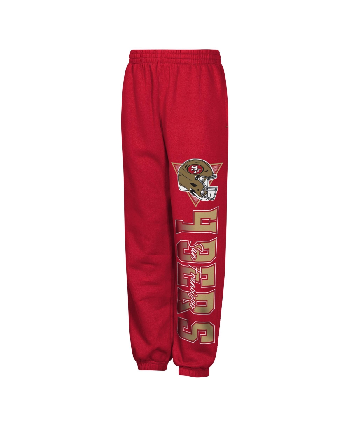 Outerstuff Kids' Boys' 4-20 And Girls' 4-16 San Francisco 49ers Run Gun Pull-on Fleece-lined Sweatpants In Scarlet
