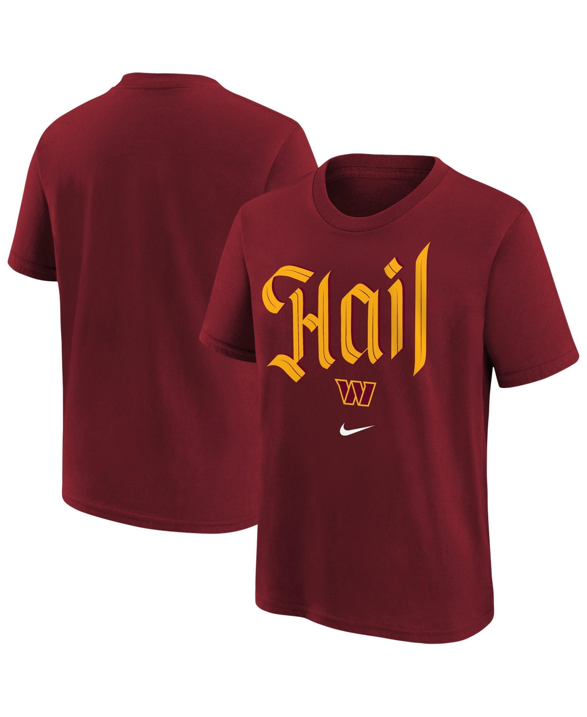 Nike Boys' and Girls' Hail Crewneck Graphic T-Shirt - Burgundy