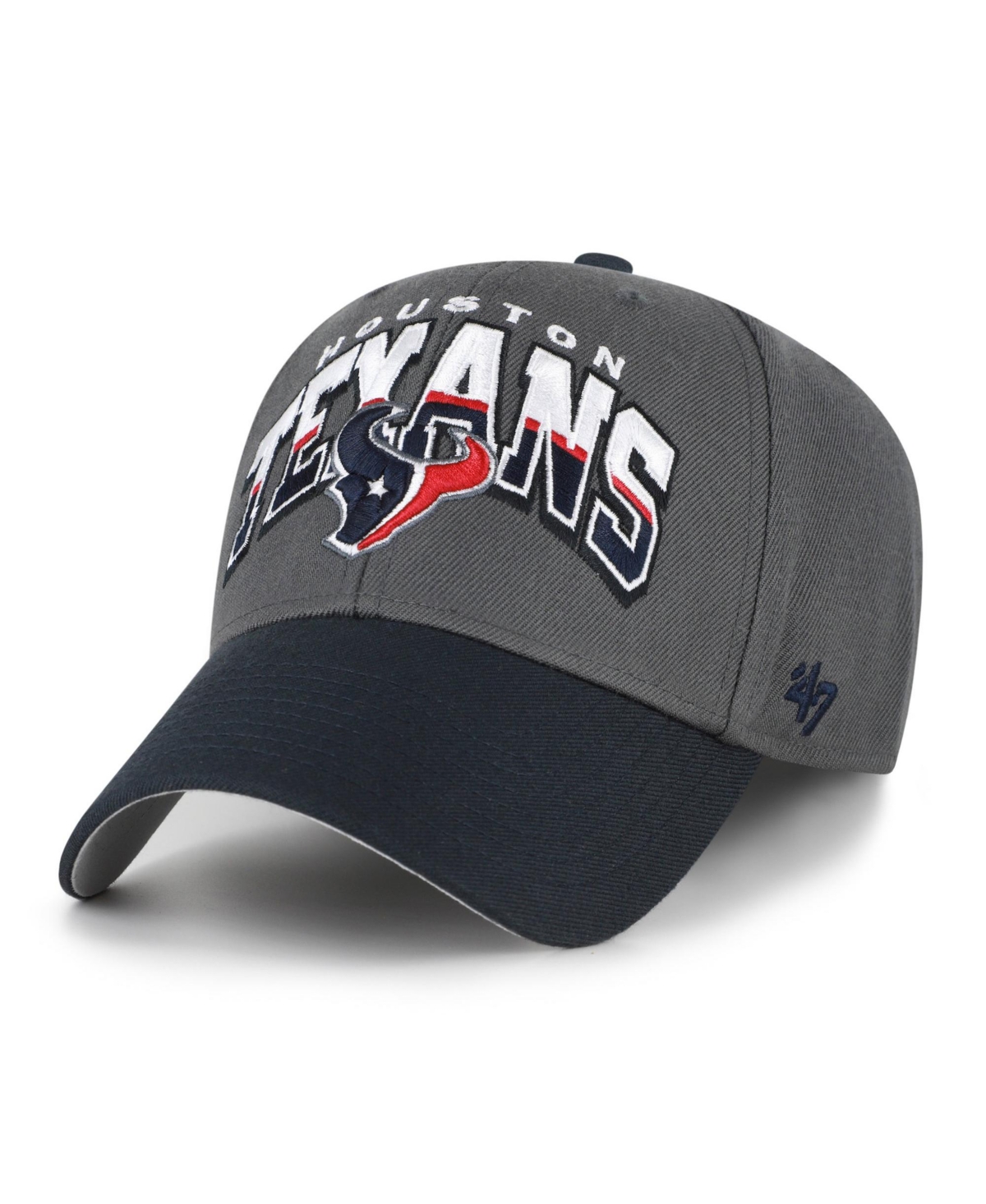 '47 Brand Houston Texans Split Block Mvp Structured Curved-Bill Adjustable Hat - Charcoal