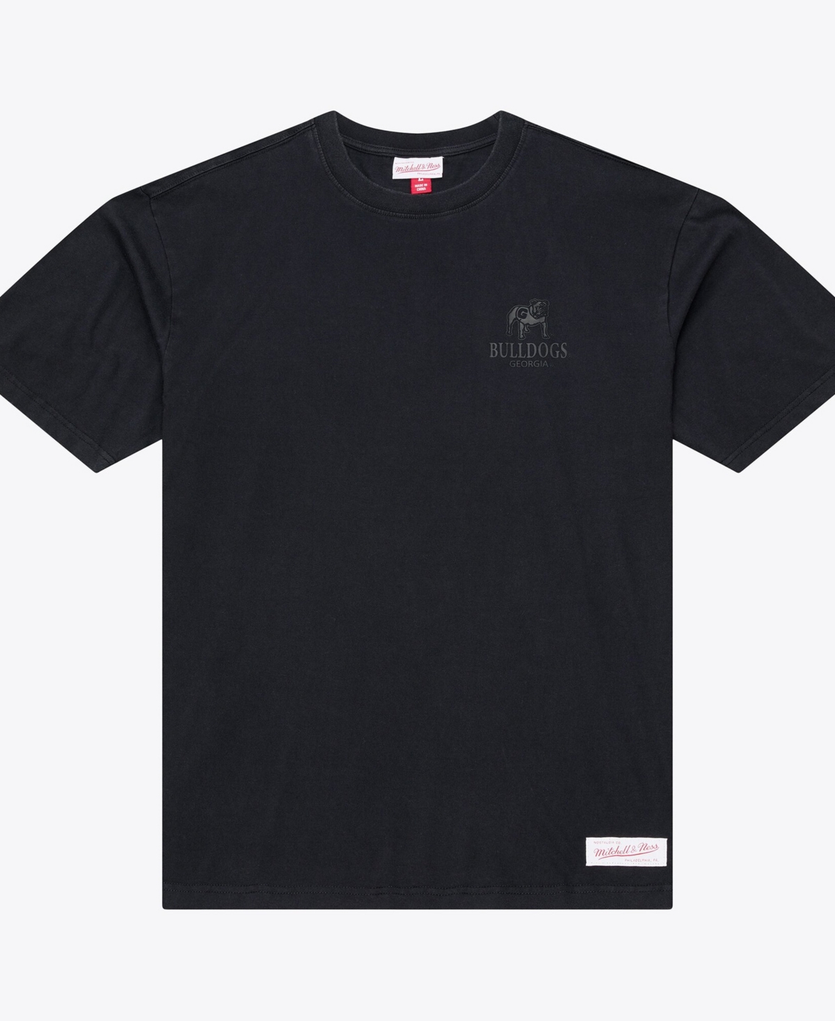 Mitchell & Ness Men's Black Georgia Bulldogs Monochrome Icon T-Shirt