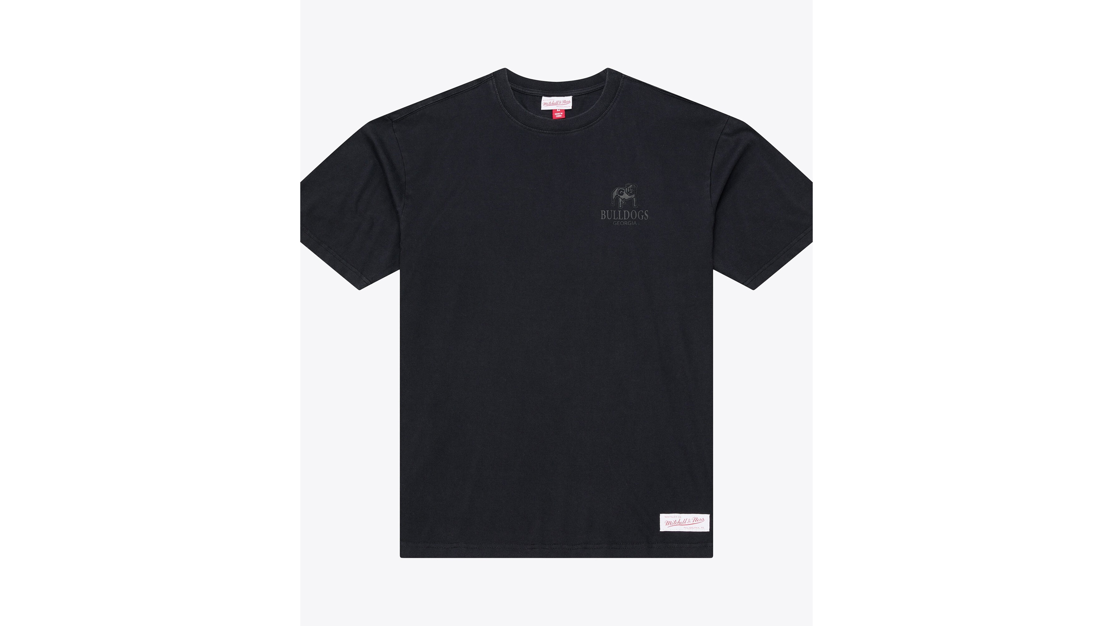 Mitchell & Ness Men's Black Georgia Bulldogs Monochrome Icon T-Shirt