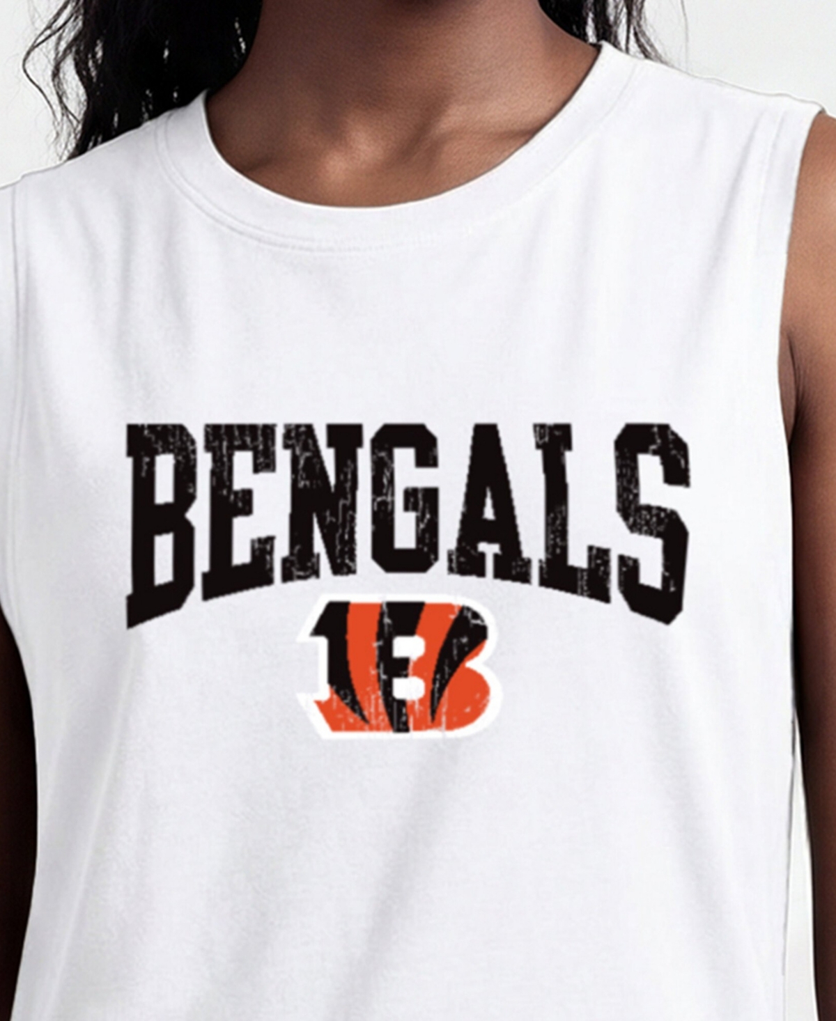Champion Women's Cincinnati Bengals Screen Print Muscle Tank
