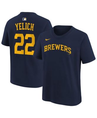 Boys' and Girls' 4-16 Christian Yelich Milwaukee Brewers Screen-Printed T-Shirt