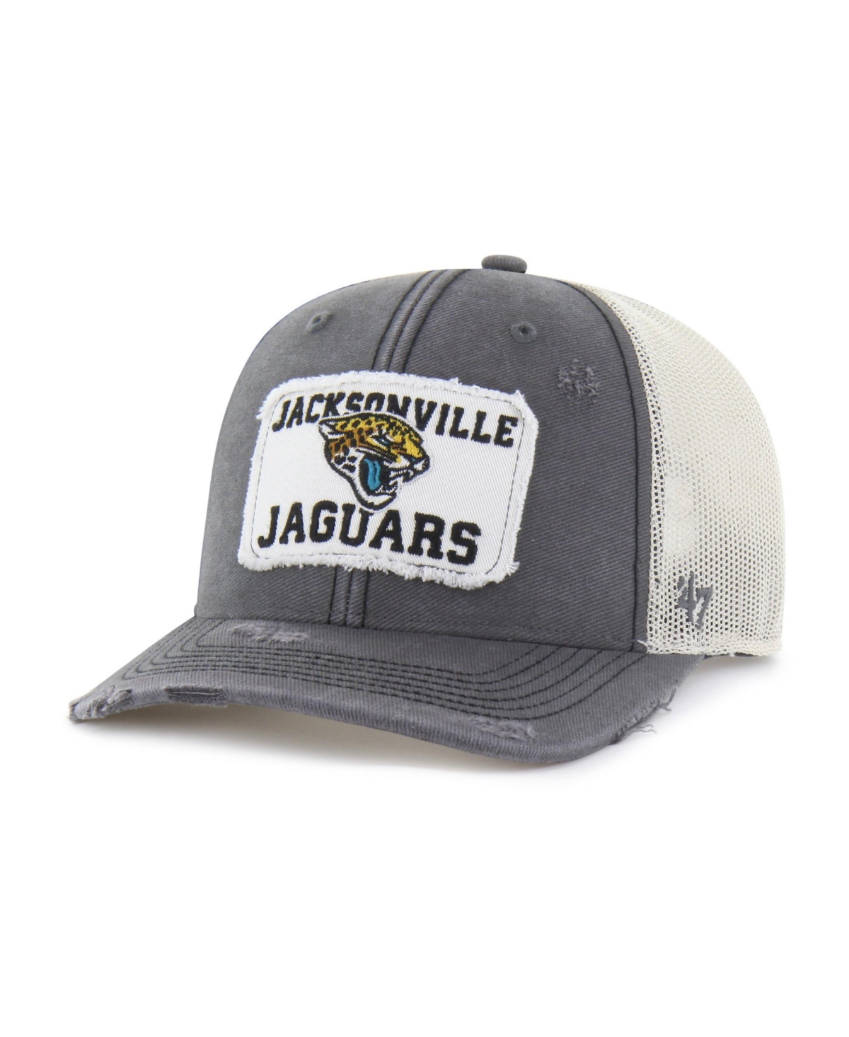 '47 Brand Men's Charcoal Jacksonville Jaguars Egremont Well-Worn Adjustable Trucker Hat - Charcoal