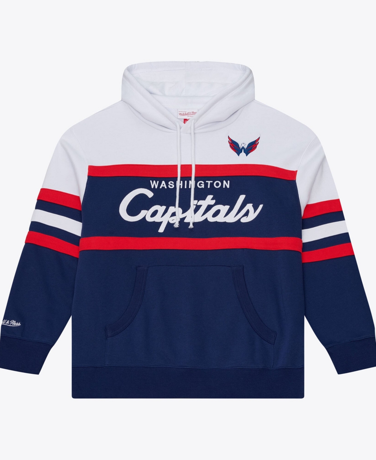Mitchell & Ness Men's Washington Capitals Head Coach Tackle Twill-Embroidered Hoodie