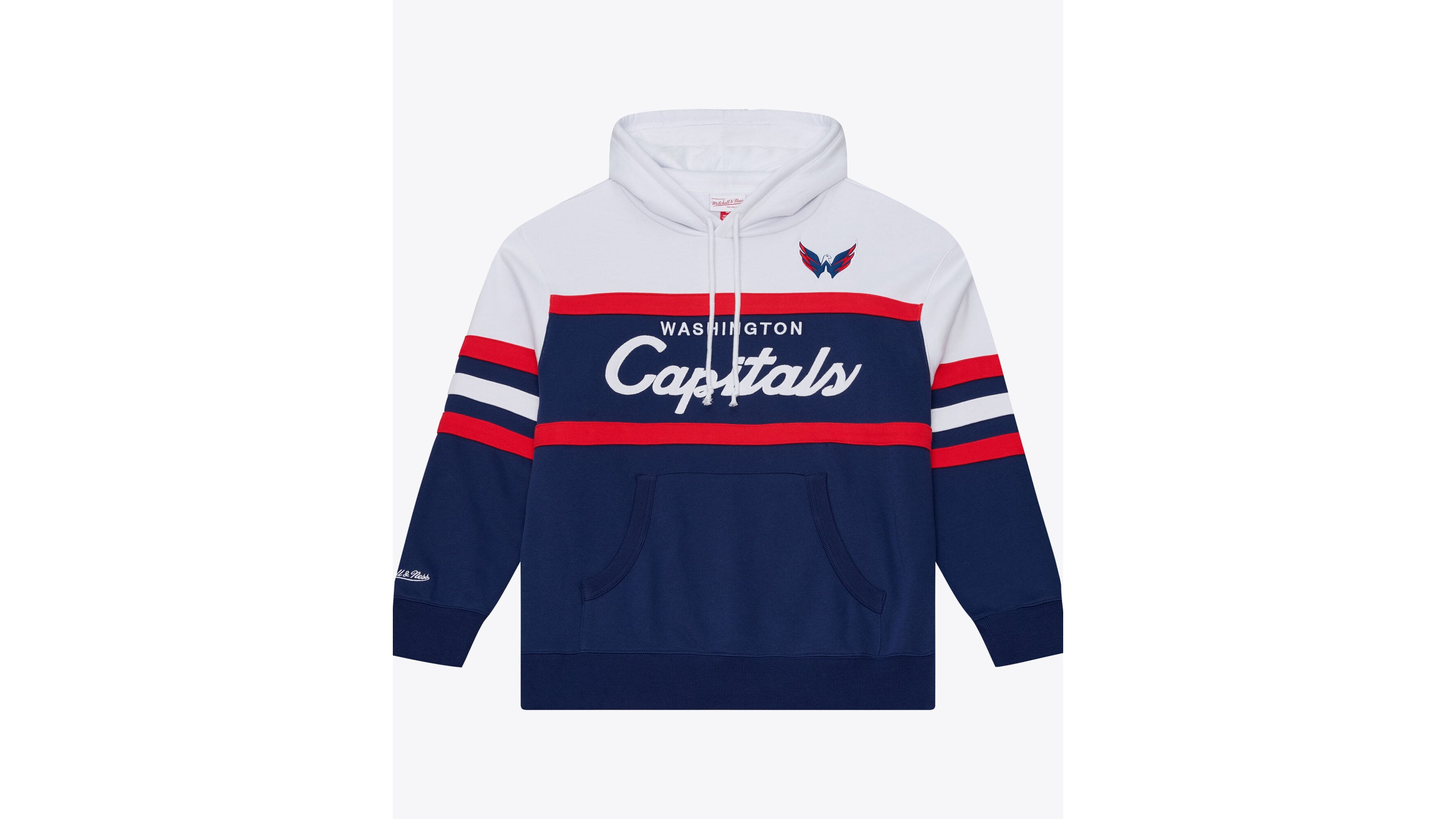 Mitchell & Ness Men's Washington Capitals Head Coach Tackle Twill-Embroidered Hoodie