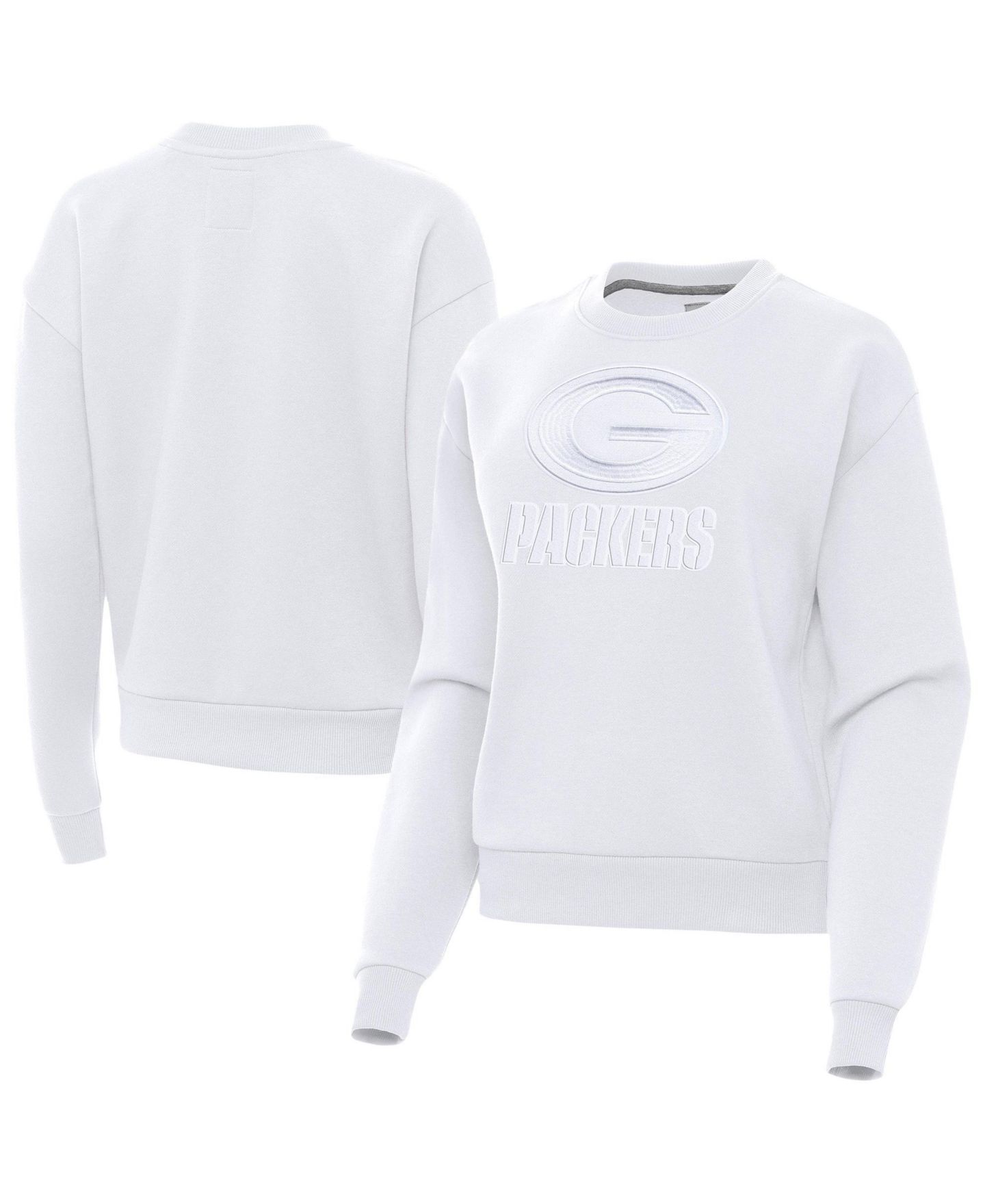 Женская толстовка Antigua Green Bay Packers Victory Pullover Dropped-Shoulder Brushed-Back Fleece — фото 1