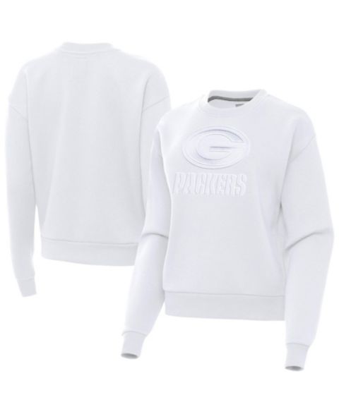 Женские толстовки Antigua Green Bay Packers Victory Pullover Dropped-Shoulder Brushed-Back Fleece