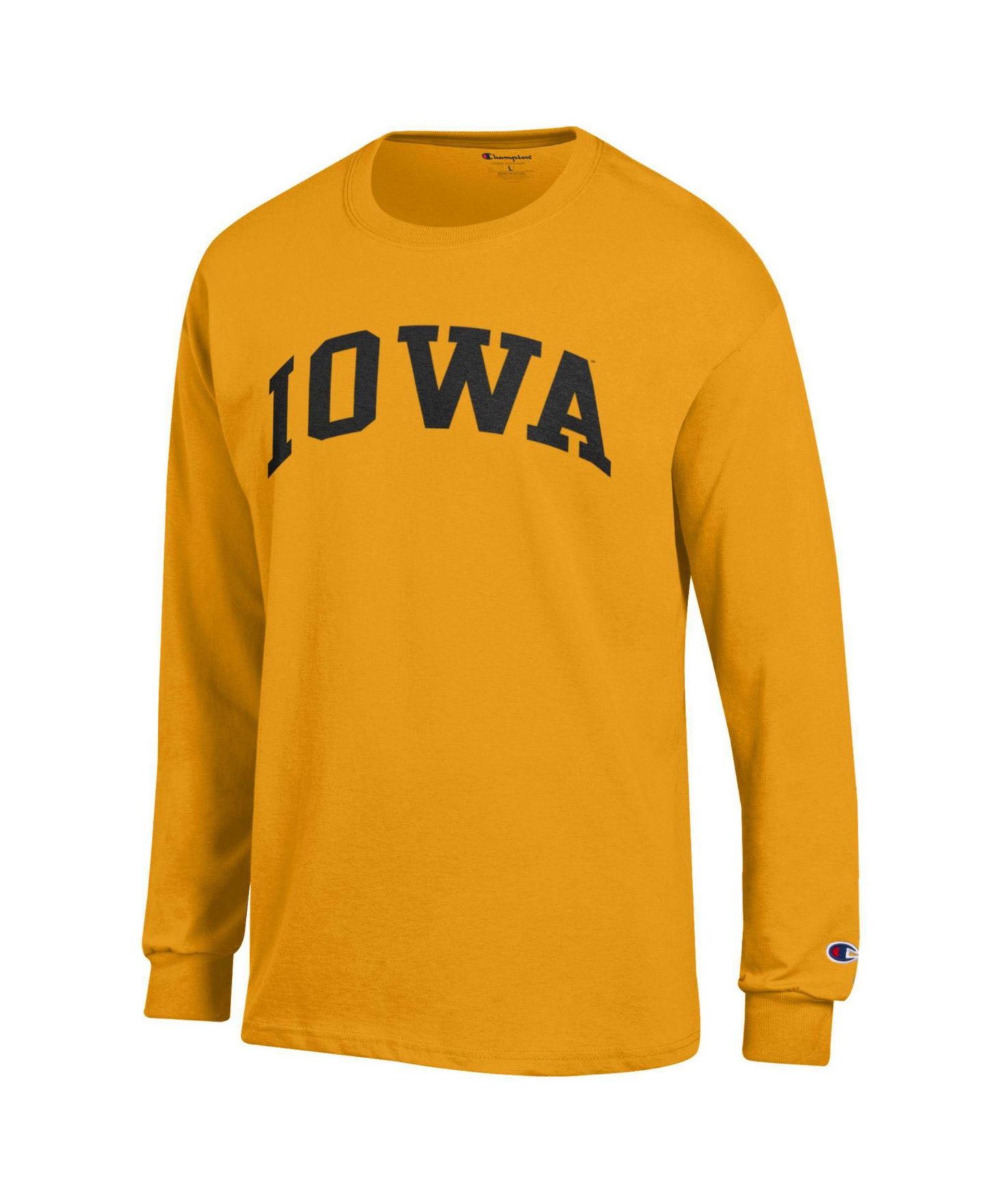 Мужская футболка Champion Iowa Hawkeyes Basic Arch Long-Sleeve Crewneck Screen-Print — фото 3