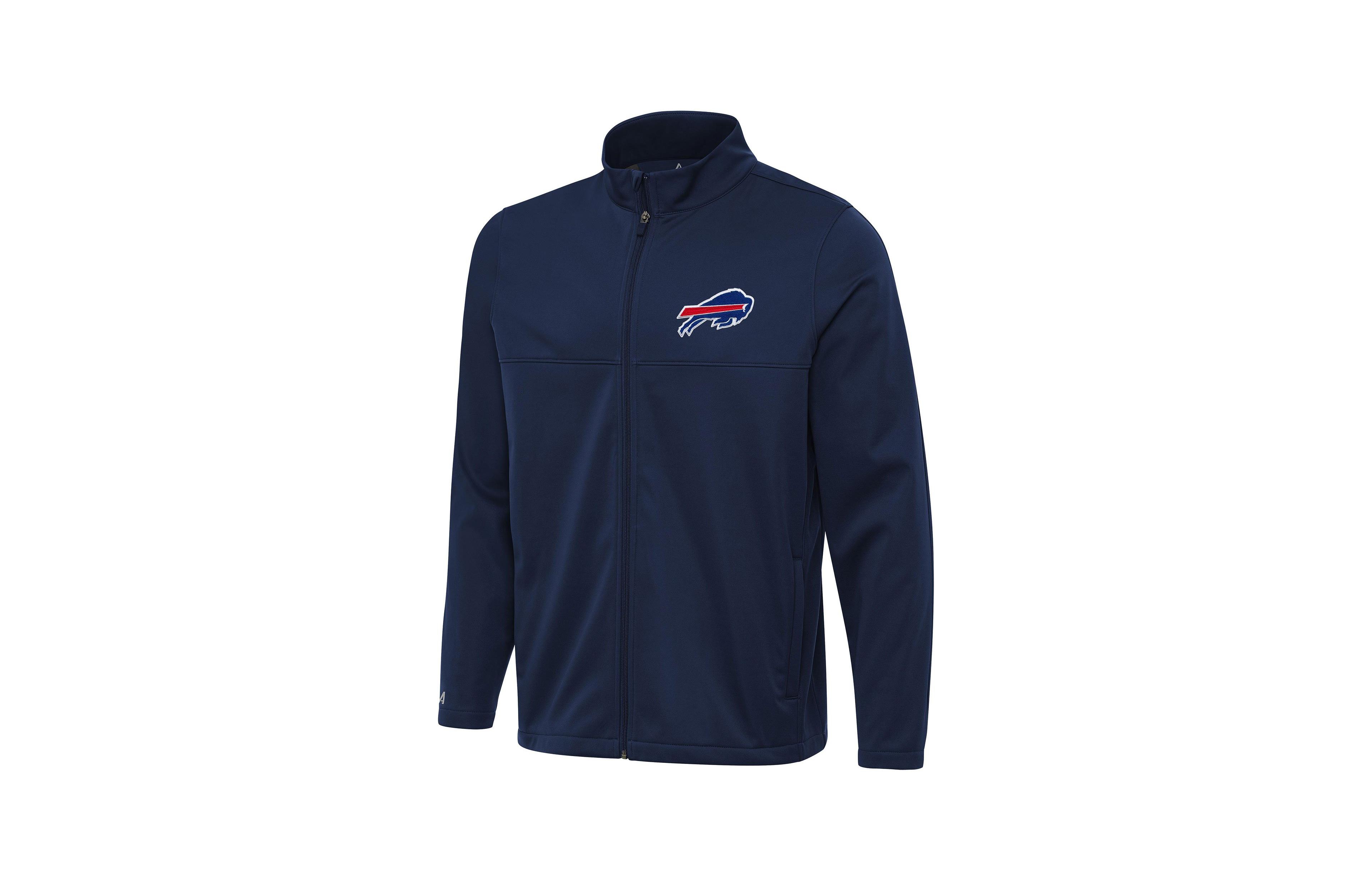 Antigua Men's Navy Buffalo Bills Links 2 Full-Zip Golf Jacket